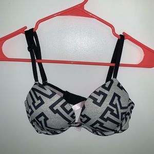 PINK Grey Push-Up Bra